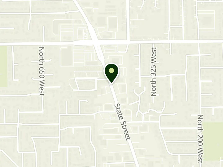 Map of the streets around Alpine Credit Union, North Orem, at 1510 N State St, Orem, UT 84057