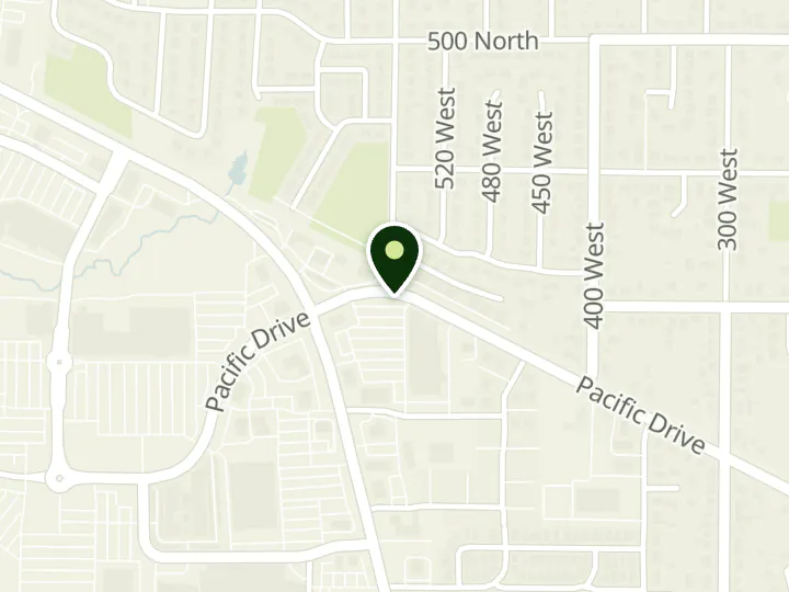 Map of the streets around America First Credit Union, American Fork, at 611 W Pacific Dr, American Fork, UT 84003