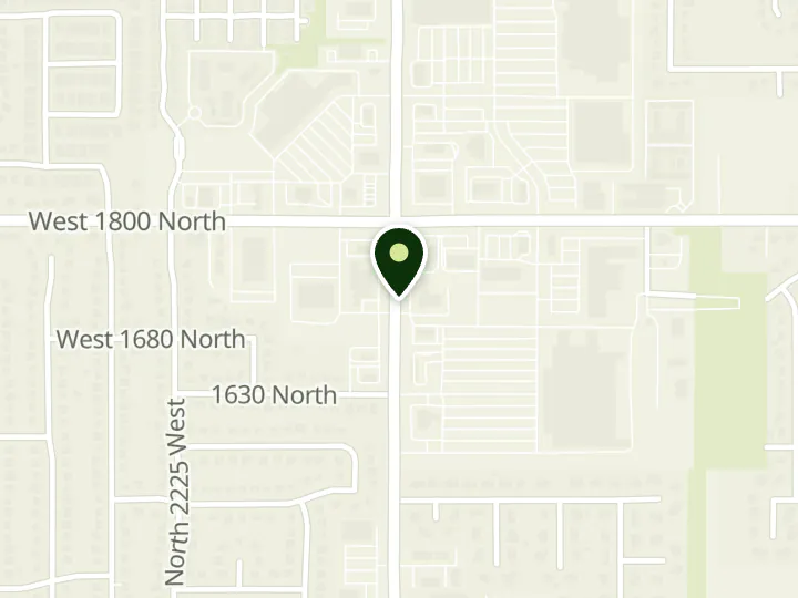 Map of the streets around America First Credit Union, Clinton, at 1724 N 2000 W, Clinton, UT 84015