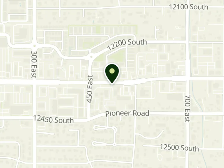 Map of the streets around America First Credit Union, Draper, at 520 E 12300 S, Draper, UT 84020