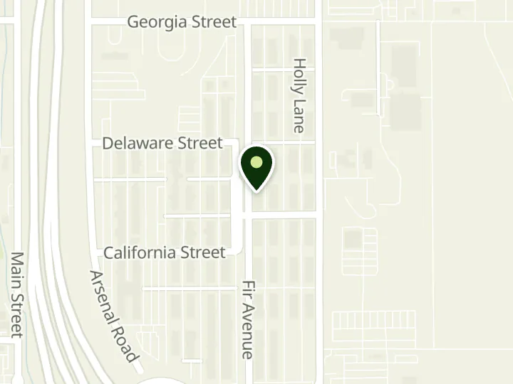 Map of the streets around America First Credit Union, HAFB West, at Building 1235, Hill Air Force Base, UT 84056