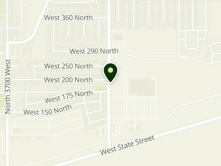 Map of the streets around America First Credit Union, Hurricane Walmart, at 180 N 3400 W, Hurricane, UT 84737