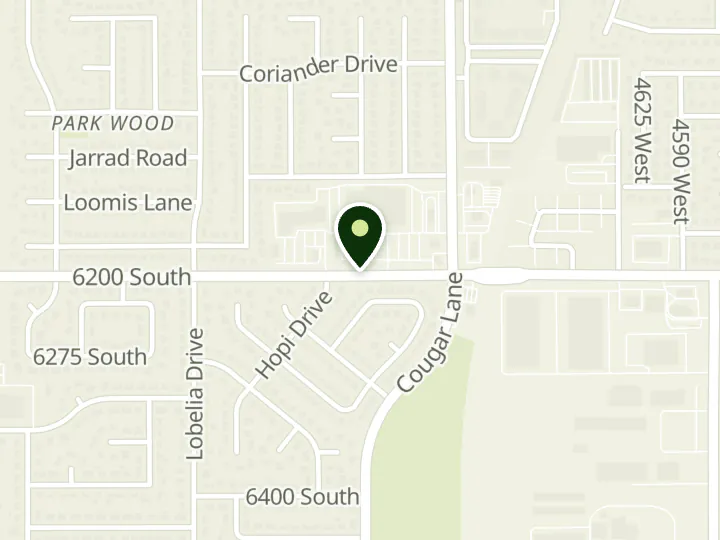 Map of the streets around America First Credit Union, Kearns Harmons, at 4874 W 6200 S, Kearns, UT 84118