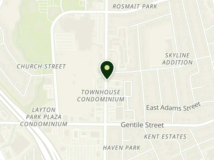 Map of the streets around America First Credit Union, Layton Fort Lane, at 172 N Fort Ln, Layton, UT 84041