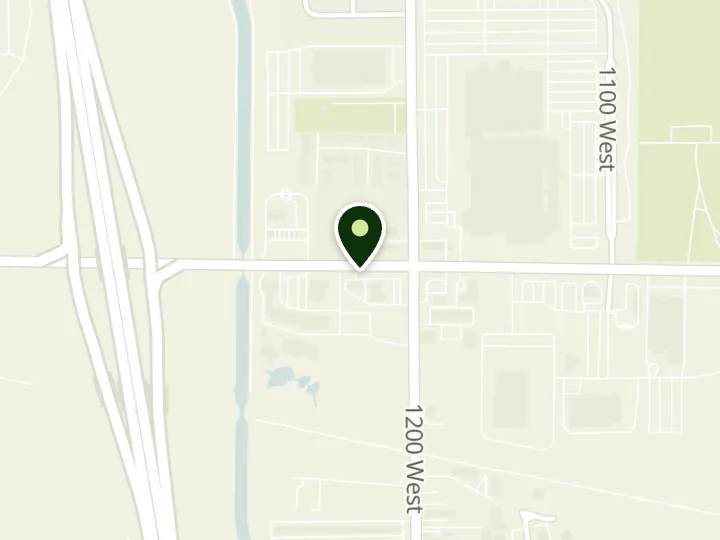 Map of the streets around America First Credit Union, Marriott-Slaterville 12th St, at 1263 W 12th St, Ogden, UT 84404