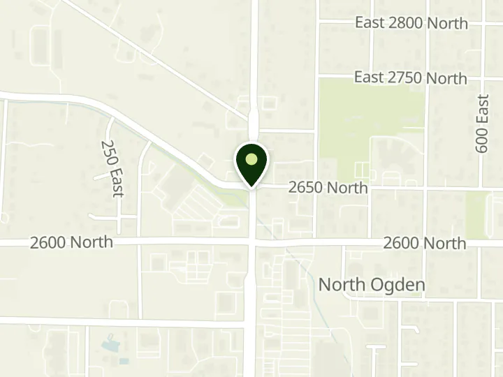 Map of the streets around America First Credit Union, North Ogden Lee's, at 2645 N 400 E, North Ogden, UT 84414