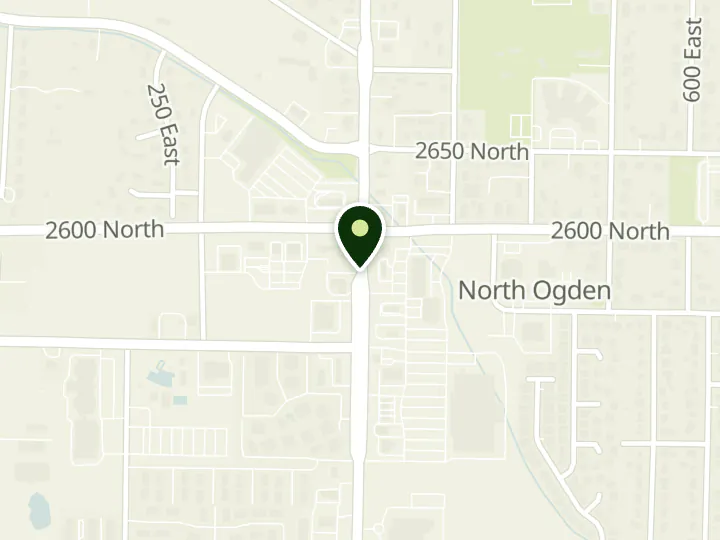 Map of the streets around America First Credit Union, North Ogden, at 2575 N 400 E, North Ogden, UT 84414