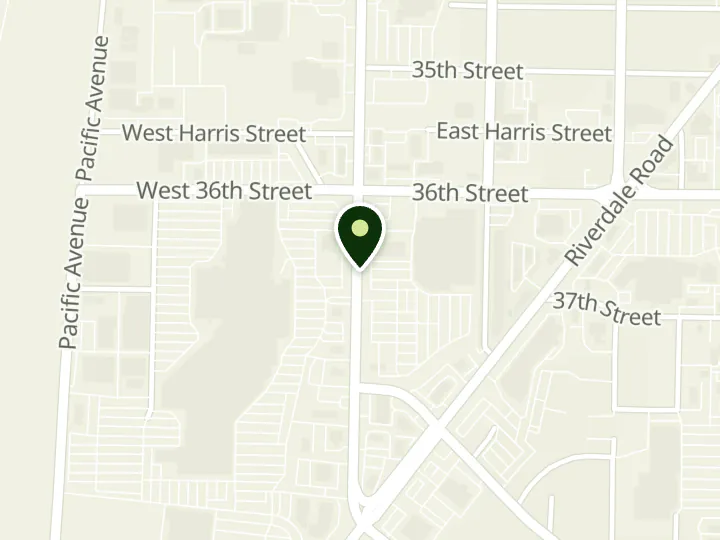Map of the streets around America First Credit Union, Ogden Main, at 3650 Wall Ave, Ogden, UT 84405