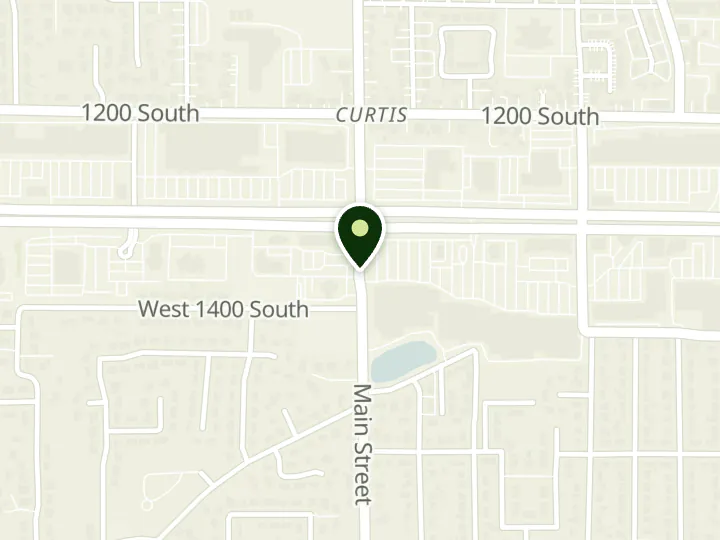 Map of the streets around America First Credit Union, Orem, at 1356 S Main St, Orem, UT 84058