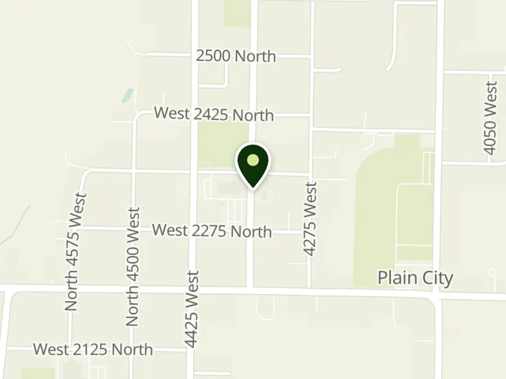 Map of the streets around America First Credit Union, Plain City, at 2336 N 4350 W, Plain City, UT 84404