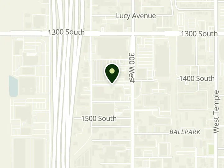 Map of the streets around America First Credit Union, Salt Lake Hope Ave Walmart, at 350 W Hope Ave, Salt Lake City, UT 84115