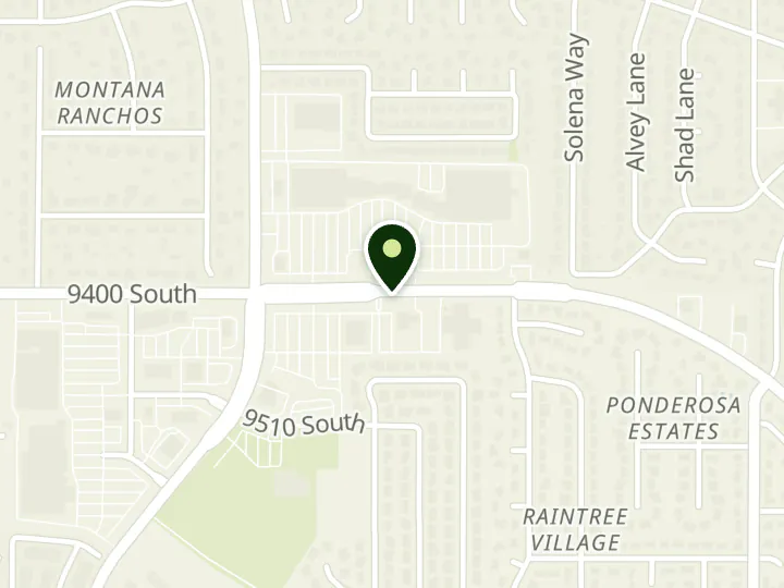 Map of the streets around America First Credit Union, Sandy 2100, at 2104 E 9400 S, Sandy, UT 84093