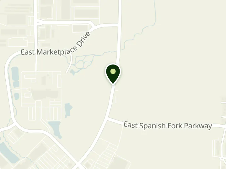 Map of the streets around America First Credit Union, Spanish Fork, at 1353 N Canyon Creek Pkwy, Spanish Fork, UT 84660