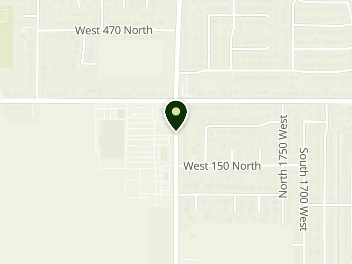 Map of the streets around America First Credit Union, West Point Smith's, at 217 N 2000 W, West Point, UT 84015