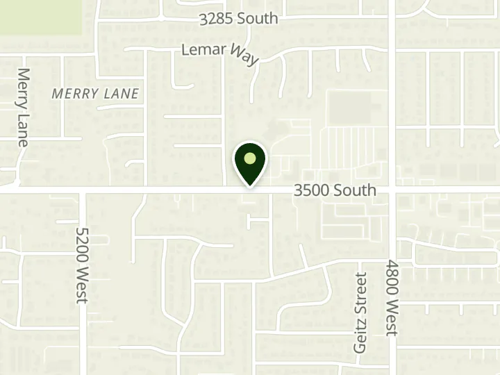 Map of the streets around America First Credit Union, West Valley 5000 West, at 4976 W 3500 S, West Valley City, UT 84120