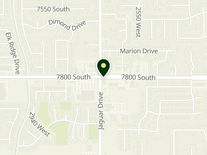 Map of the streets around American United Federal Credit Union, West Jordan Branch, at 2687 W 7800 S, West Jordan, UT 84088