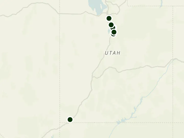 Map of Accordia Bank's 7 branches in Utah