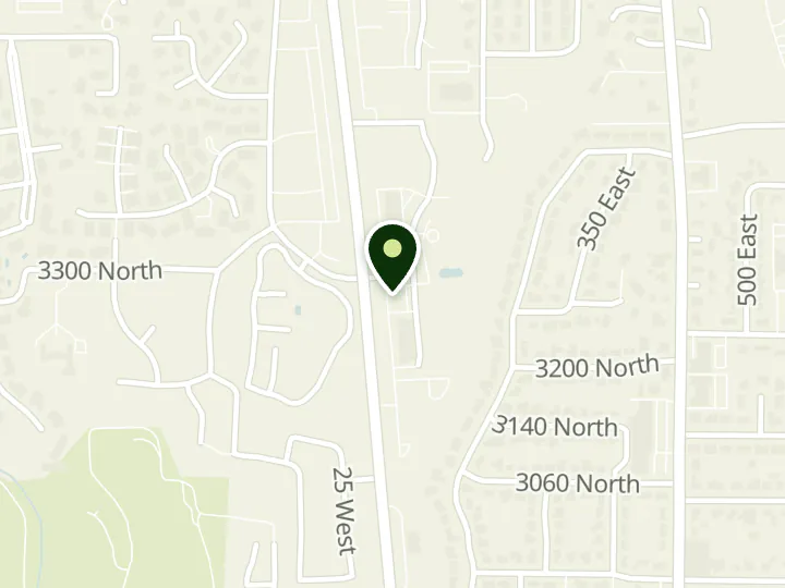 Map of the streets around Accordia Bank, Provo - Bank, at 3280 N University Ave, Provo, UT 84604