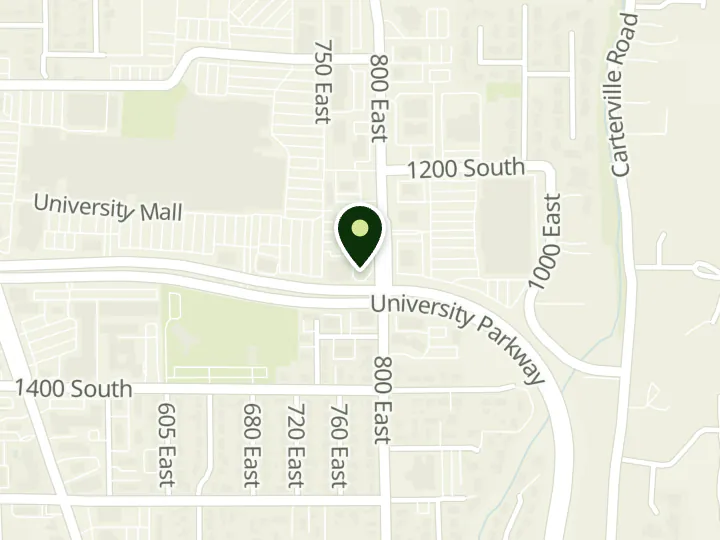 Map of the streets around Altabank, Orem, at 1280 S 800 E, Orem, UT 84097