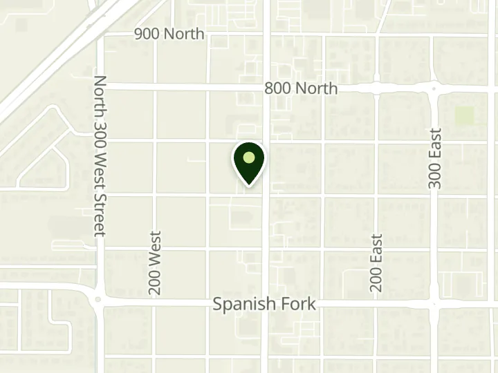 Map of the streets around Altabank, Spanish Fork, at 625 N Main St, Spanish Fork, UT 84660
