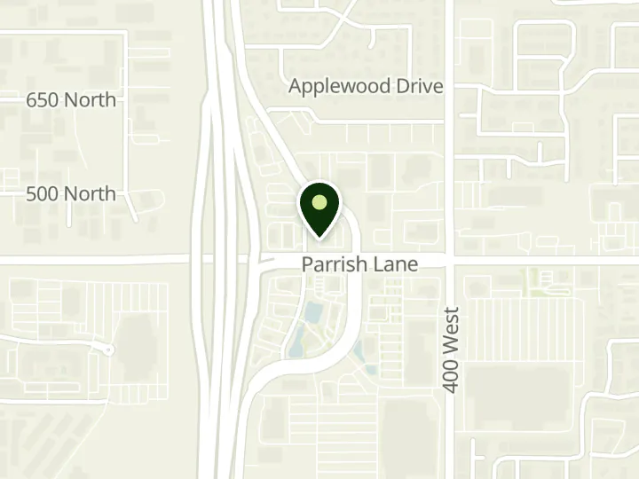 Map of the streets around Bank of America, Centerville, at 782 W Parrish Ln, Centerville, UT 84014