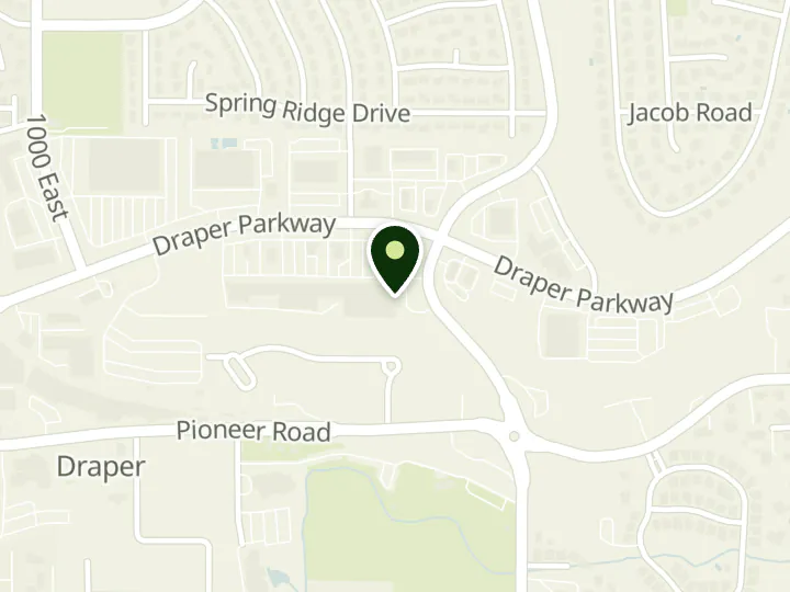 Map of the streets around Bank of America, Draper, at 1222 E Draper Pkwy, Draper, UT 84020