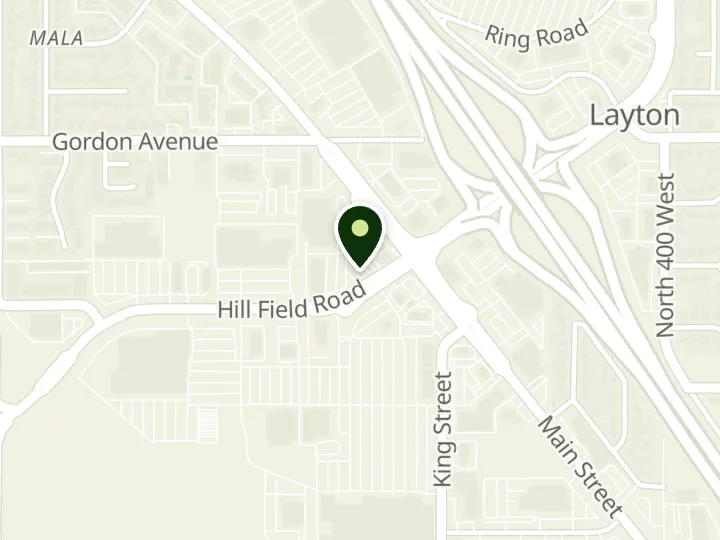 Map of the streets around Bank of America, Layton Crossing, at 792 W Hill Field Rd, Layton, UT 84041