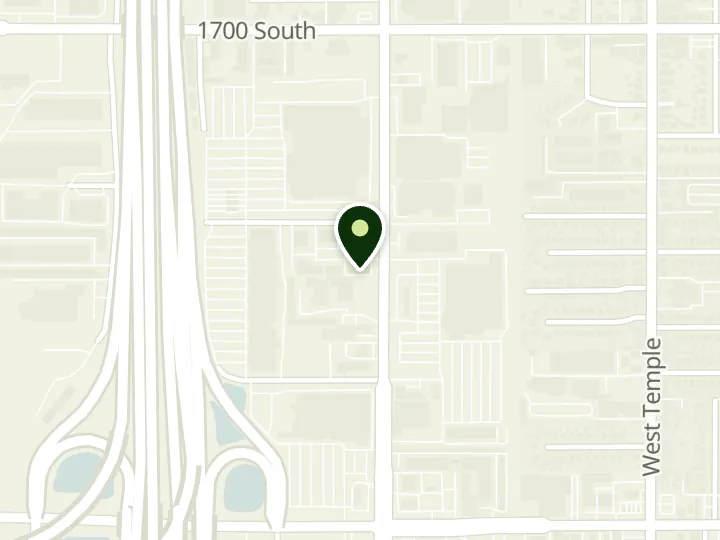 Map of the streets around Bank of America, Marketplace at 18th, at 1868 S 300 W, Salt Lake City, UT 84115