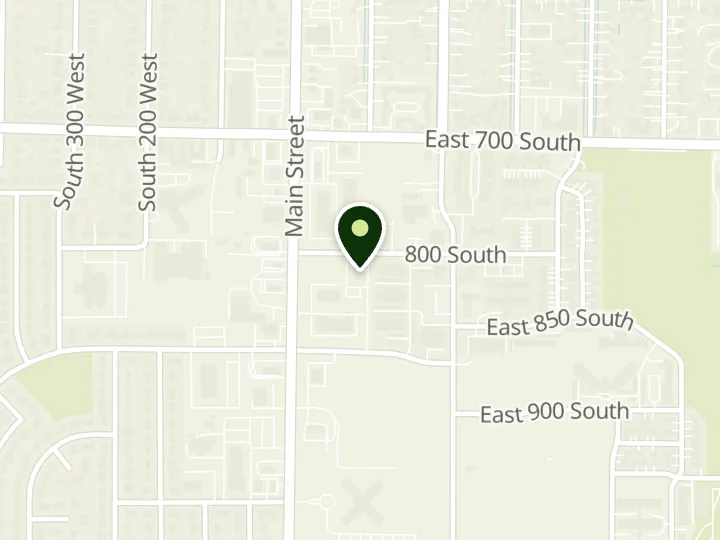 Map of the streets around Bank of Utah, Brigham City, at 80 E 800 S, Brigham City, UT 84302