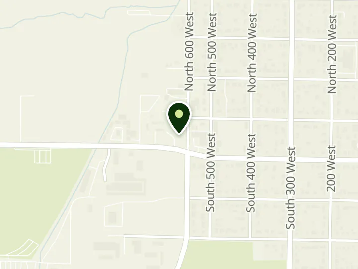Map of the streets around Bank of Utah, Heber, at 620 W 100 S, Heber City, UT 84032