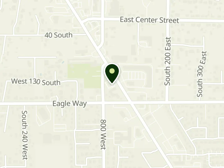 Map of the streets around Bank of Utah, Lindon, at 144 S State St, Lindon, UT 84042