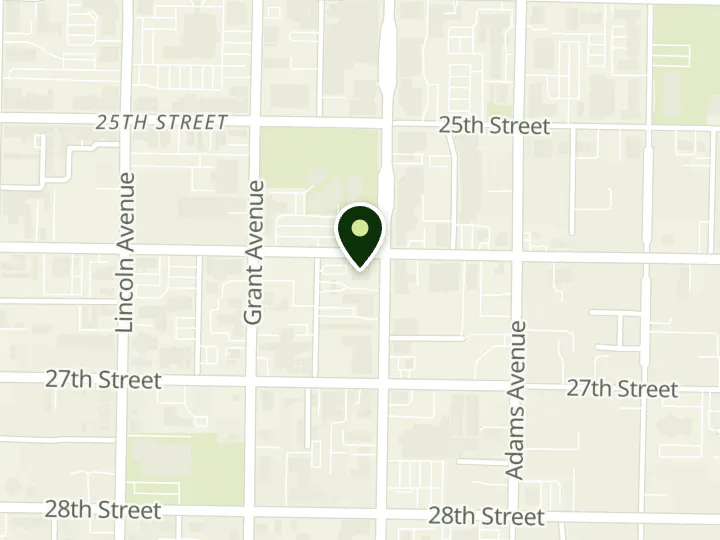Map of the streets around Bank of Utah, Ogden - Corporate, at 2605 Washington Blvd, Ogden, UT 84401