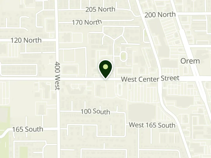 Map of the streets around Bank of Utah, Orem, at 980 West 830 North, Orem, UT 84059