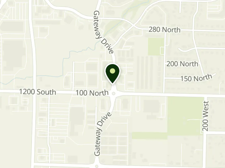 Map of the streets around Bank of Utah, Providence, at 121 N Gateway Dr, Providence, UT 84332