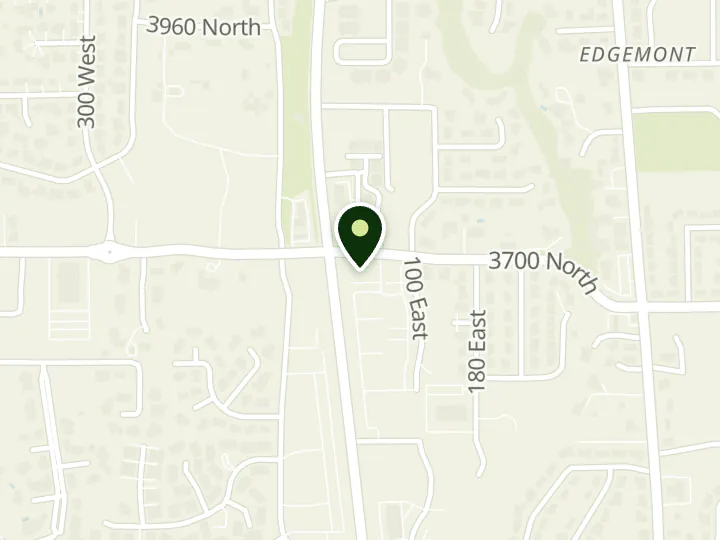 Map of the streets around Bank of Utah, Provo, at 3670 N University Ave, Provo, UT 84604