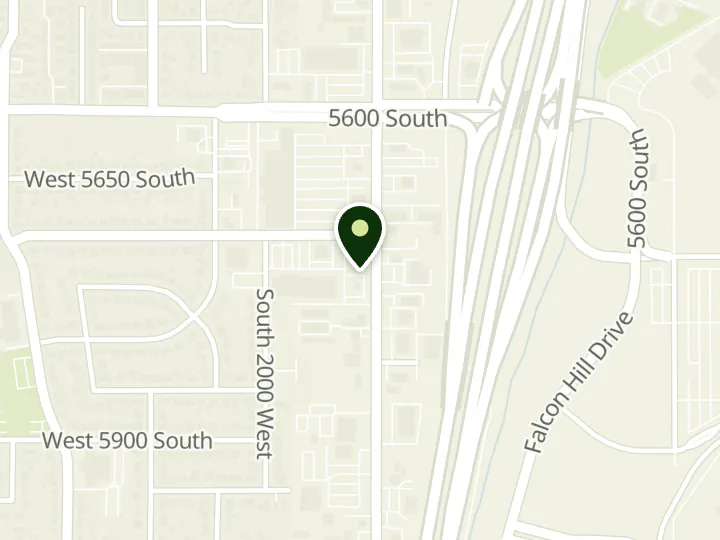 Map of the streets around Bank of Utah, Roy, at 5729 S 1900 W, Roy, UT 84067