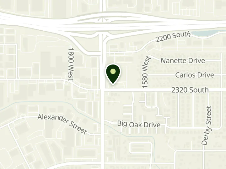 Map of the streets around Bank of Utah, Salt Lake City - Redwood Road, at 2309 S Redwood Rd, Salt Lake City, UT 84119