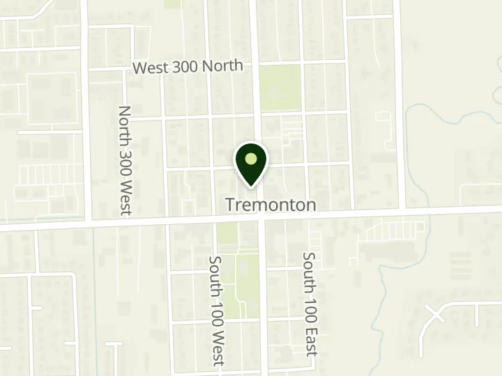 Map of the streets around Bank of Utah, Tremonton, at 25 N Tremont St, Tremonton, UT 84337
