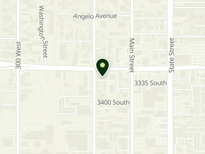 Map of the streets around Brighton Bank, South Salt Lake Office, at 93 W 3300 S, Salt Lake City, UT 84115