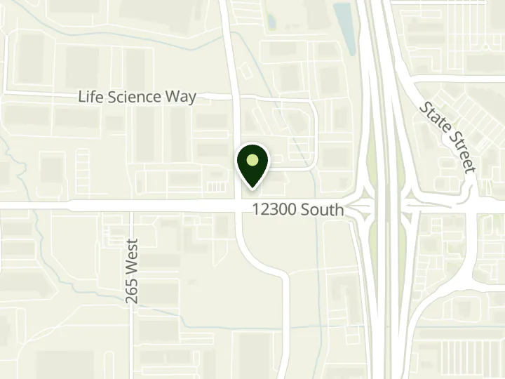 Map of the streets around Brighton Bank, South Towne Office, at 136 W 12300 S, Draper, UT 84020