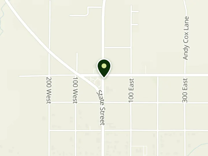 Map of the streets around Cache Valley Bank, Fairview, at 300 Milburn Rd, Fairview, UT 84629