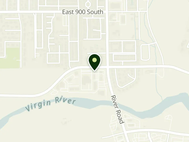 Map of the streets around Cache Valley Bank, River Road, at 1224 S River Rd, St. George, UT 84790