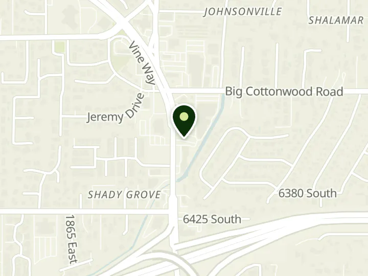 Map of the streets around Chase, Cottonwood Highland, at 6275 S Highland Dr, Holladay, UT 84121