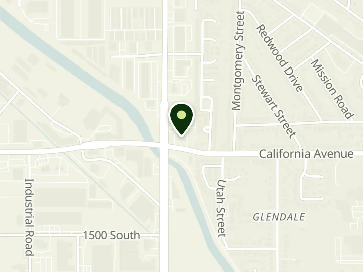 Map of the streets around Chase, Glendale Redwood, at 1295 S Redwood Rd, Salt Lake City, UT 84104