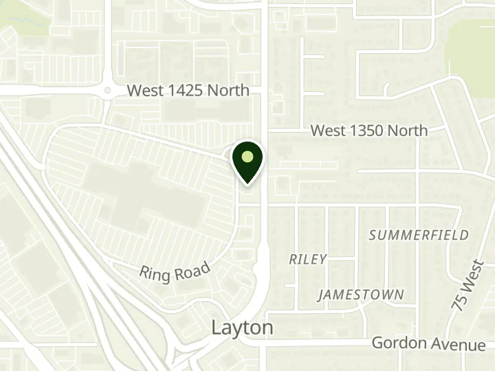 Map of the streets around Chase, Layton, at 1275 N Hill Field Rd, Layton, UT 84041