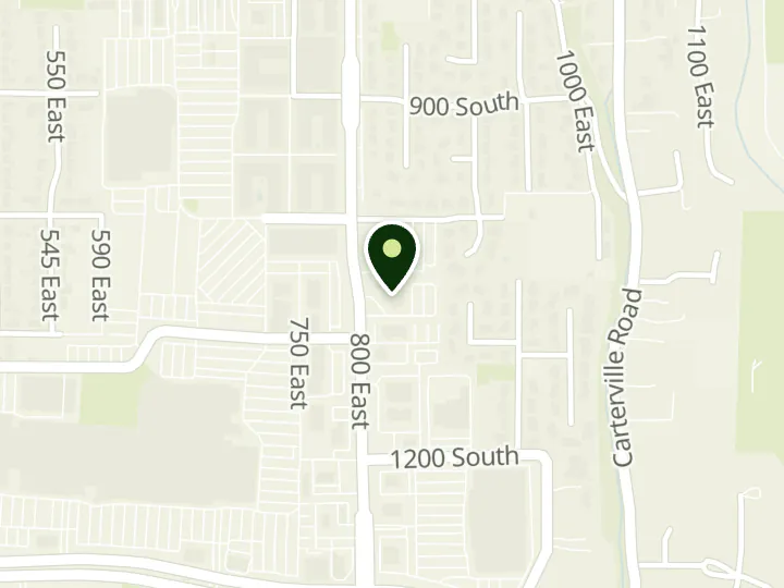 Map of the streets around Chase, Orem, at 1115 S 800 E, Orem, UT 84097