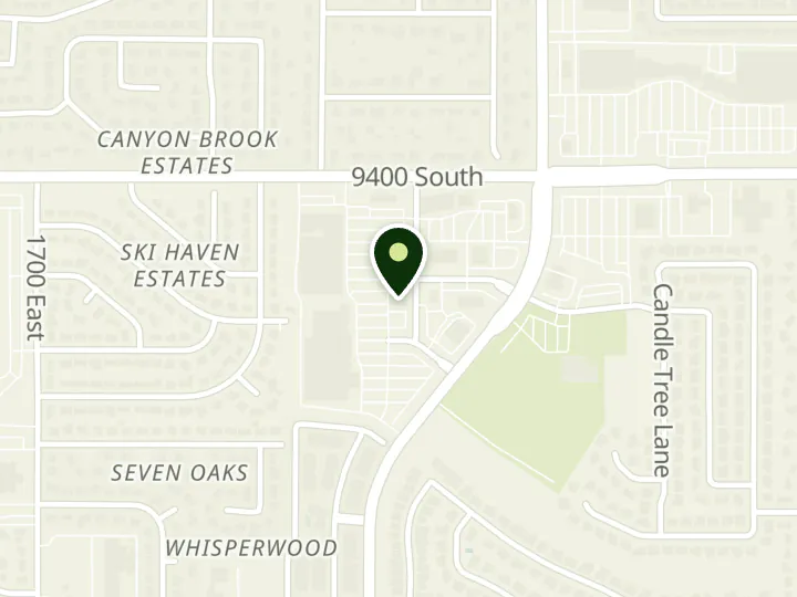 Map of the streets around Chase, Sandy Little Cottonwood, at 9502 S Highland Dr, Sandy, UT 84092