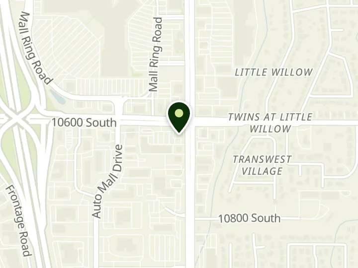 Map of the streets around Chase, Sandy South Towne, at 10620 S State St, Sandy, UT 84070