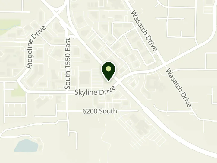 Map of the streets around Chase, South Ogden, at 1762 E Skyline Dr, South Ogden, UT 84405