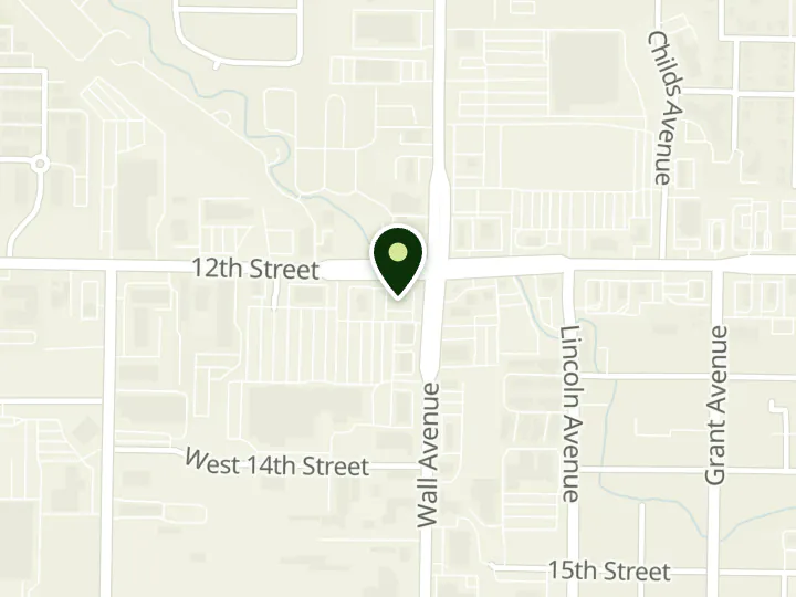 Map of the streets around Chase, Wall and 12th, at 125 W 12th St, Ogden, UT 84404